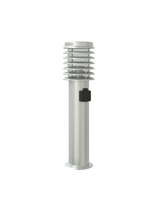 vidaXL Outdoor Floor Lamp Small Post 40W IP44 for E27 Socket Silver