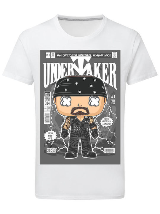 Pop Culture Undertaker Θεματική Μπλούζα με Στάμπα Λευκή