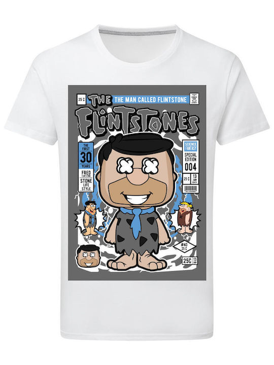 Pop Culture Fred Flinstones T-shirt Weiß