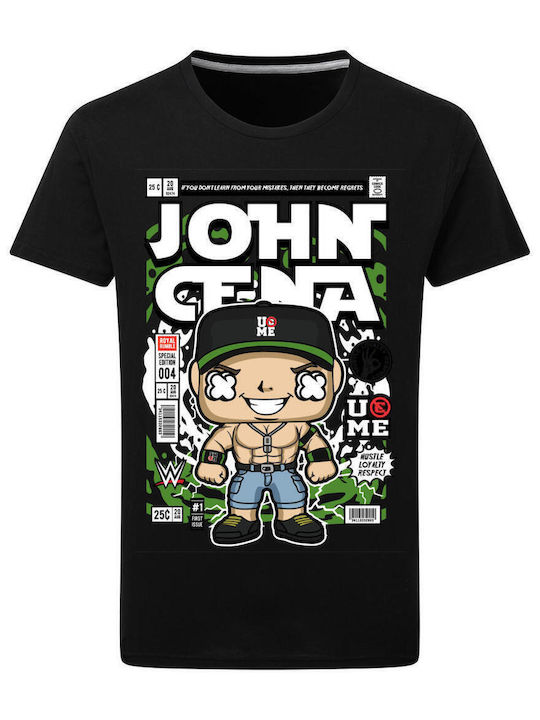 Pop Culture John Cena Θεματική Μπλούζα με Στάμπα Μαύρη