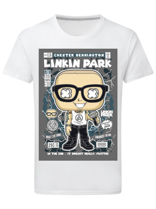 Pop Culture Chester Bennington T-shirt White