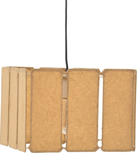 Inart Boxfo Pendant Light Brown Boho with Socket E27 32x32x123cm