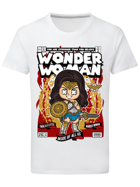 Wonder Woman Θεματική Μπλούζα με Στάμπα Λευκή