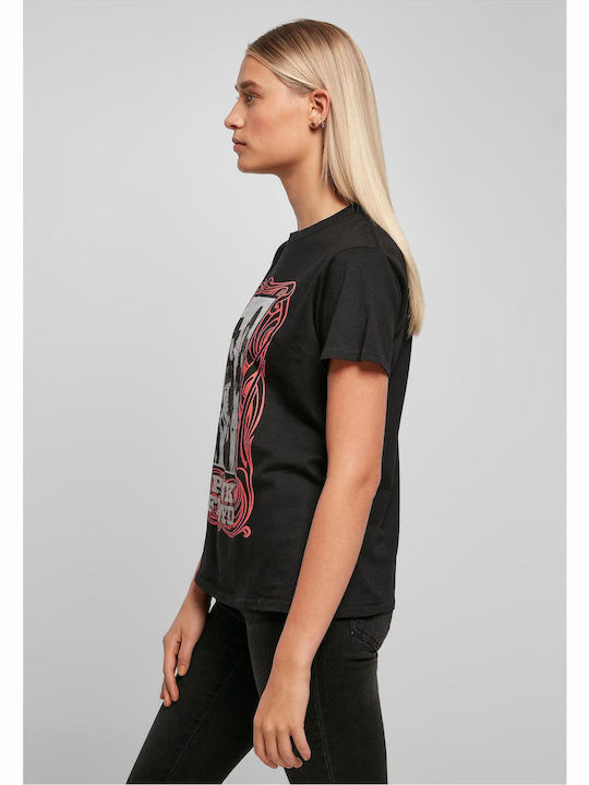 Merchcode Logo Γυναικείο T-shirt Pink Floyd Ροζ Βαμβακερό
