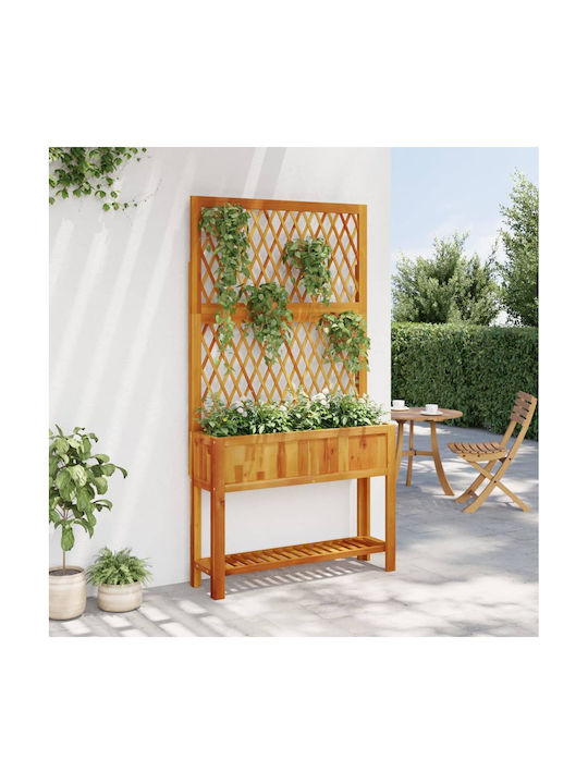vidaXL Raft Ghiveci Lemn Maro 100x32x185cm.