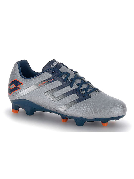 Lotto Maestro 700 V FG Low Football Shoes with Cleats Silver