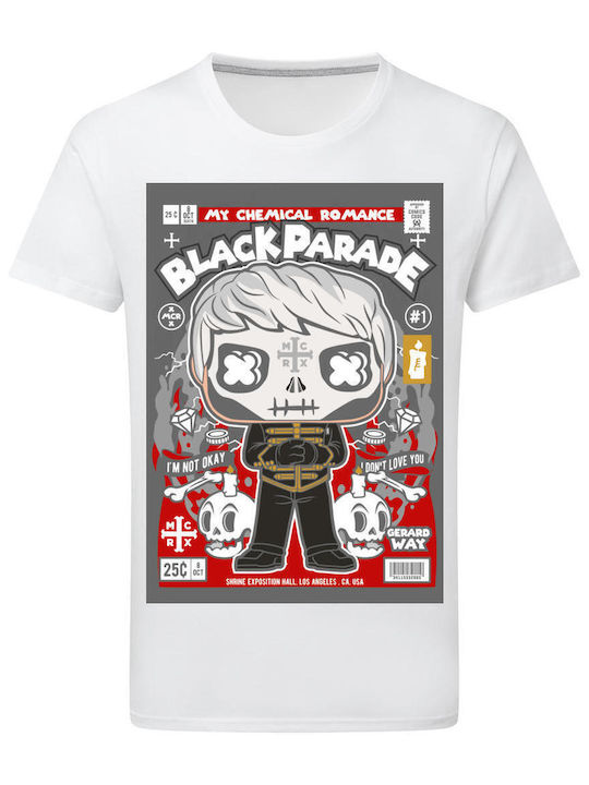 Pop Culture Gerard Way Black Parade T-shirt White