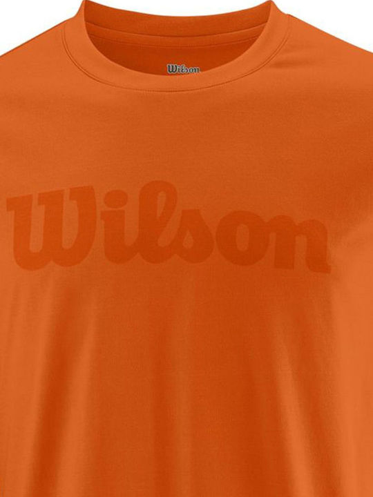 Wilson Herren Sport T-Shirt Kurzarm Orange