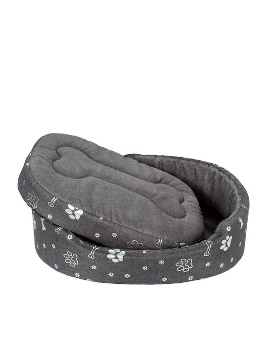 Welsti Oval Canapea Pat pentru câini Gri 80x67cm.