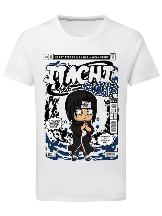 Pop Culture Itachi Uchiha Θεματική Μπλούζα με Στάμπα Λευκή