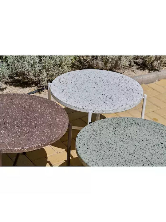 Tisch für kleine Außenbereiche Stabil White 60x60cm