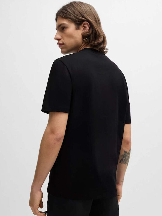 Hugo Boss T-shirt Bărbătesc cu Mânecă Scurtă Negru