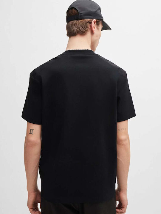 Hugo Boss T-shirt Bărbătesc cu Mânecă Scurtă Negru