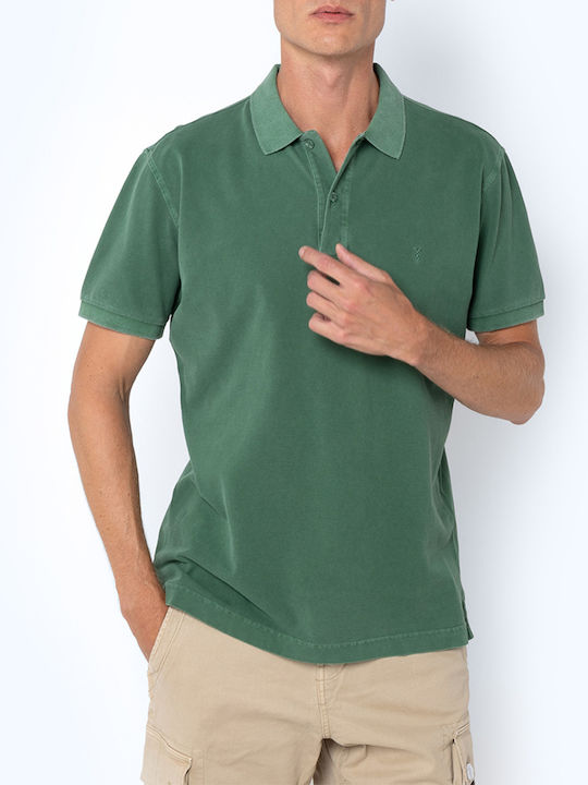 The Bostonians Bluza Bărbătească cu Mânecă Scurtă Polo Verde