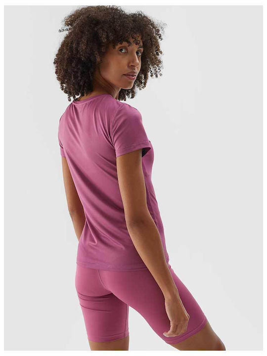 Functional Women's Athletic Blouse Short Sleeve Purple