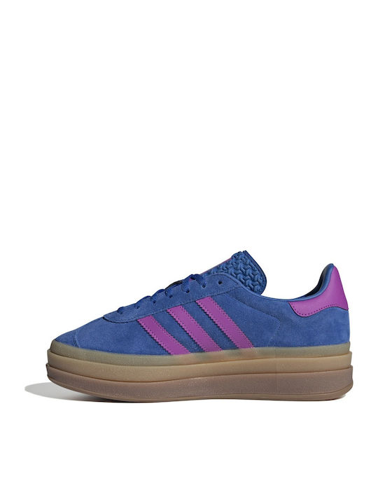 Gazelle Bold Adidași Flatforms Pentru Femei Albastru