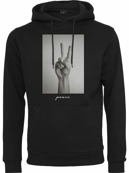 Peace Sign MT1970 Sweatshirt with Hood Black
