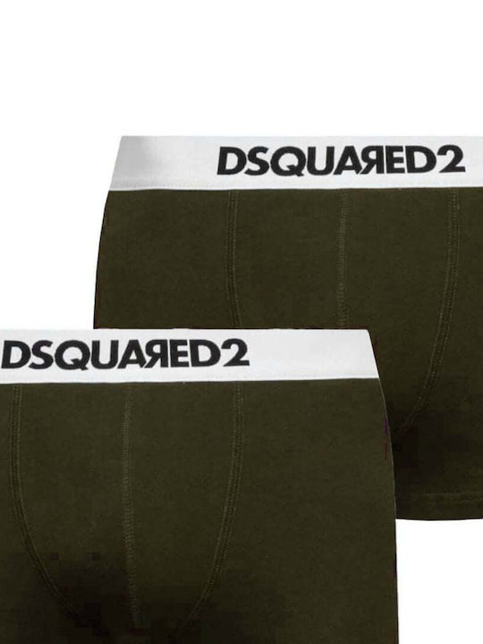 Dsquared2 Ανδρικά Μποξεράκια Πράσινα 2Pack