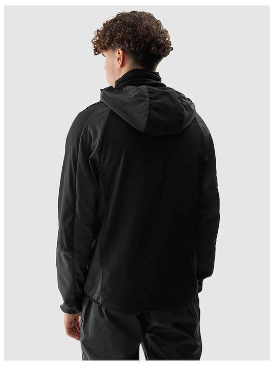 4F Herren Jacke Lässig Schwarz