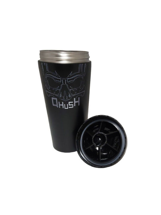 USN Qhush Shaker Πρωτεΐνης 750ml Ανοξείδωτο Μαύρο
