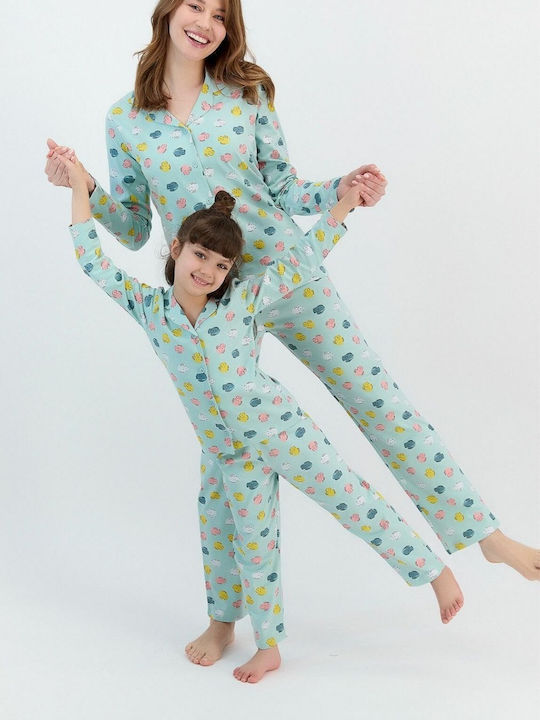 Roly Poly Winter Women's Pyjama Set Light Blue RP2562