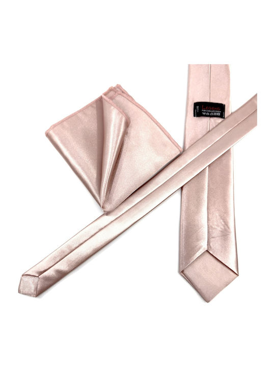 Legend Accessories Σετ Ανδρικής Γραβάτας με Σχέδια σε Πορτοκαλί Χρώμα