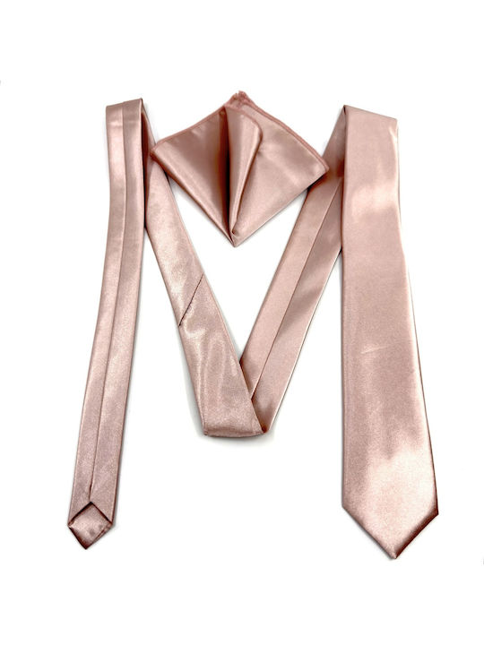 Legend Accessories Σετ Ανδρικής Γραβάτας με Σχέδια σε Πορτοκαλί Χρώμα
