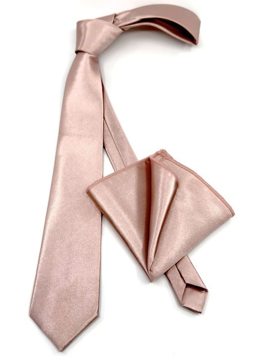 Legend Accessories Σετ Ανδρικής Γραβάτας με Σχέδια σε Πορτοκαλί Χρώμα