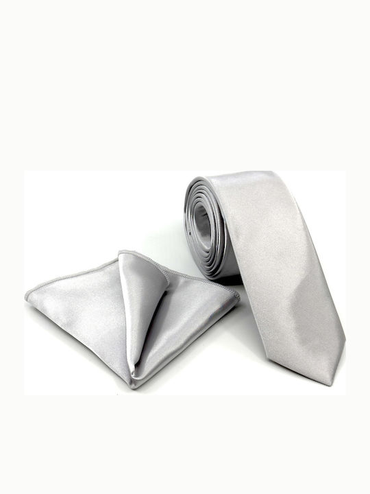 Legend Accessories Legend Accessories Set Monochrom Krawatte in Silber Farbe