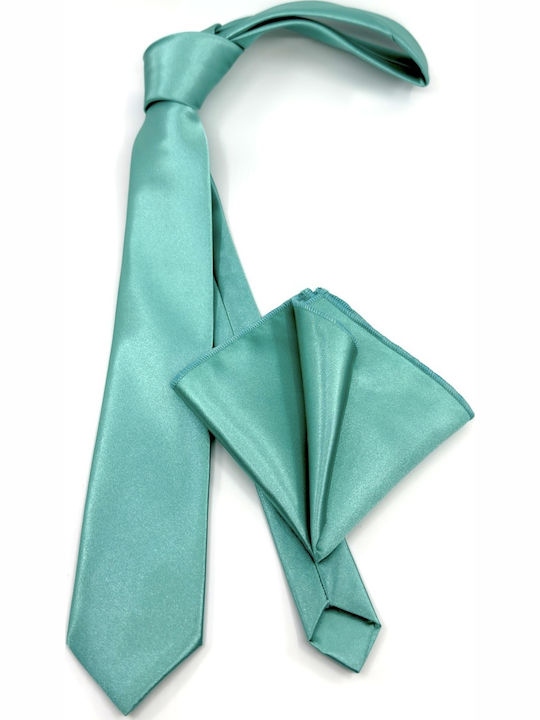 Legend Accessories Men's Tie Set Printed in Turquoise Color
