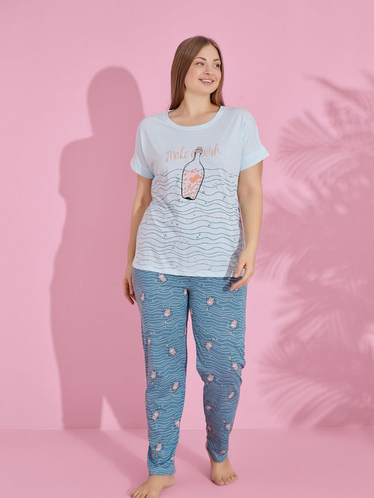PijaMood Set Pijamale pentru Femei Light Blue