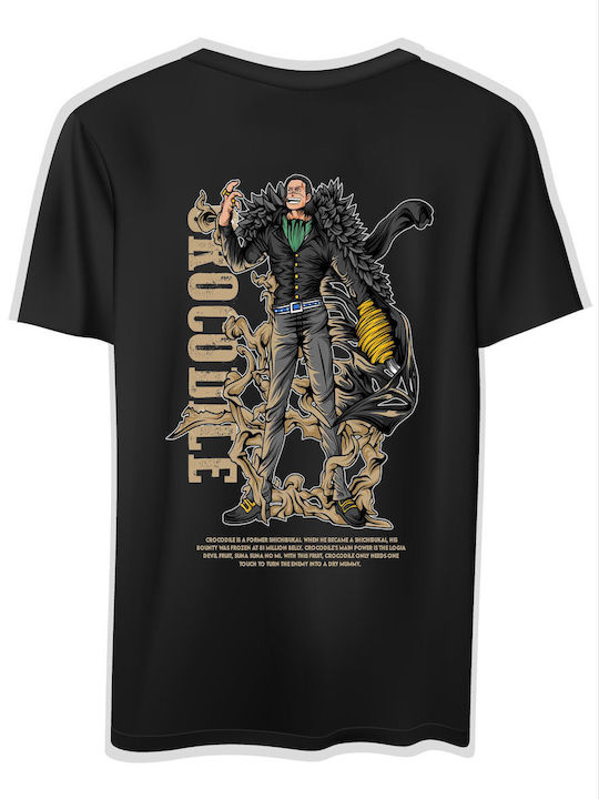 Pop Culture Tricou One Piece Negru Crocodil