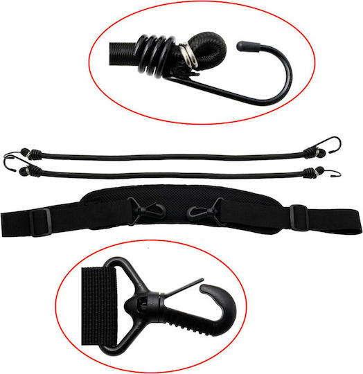 Motowolf Waterproof Motorcycle Tail Bag 66lt Black