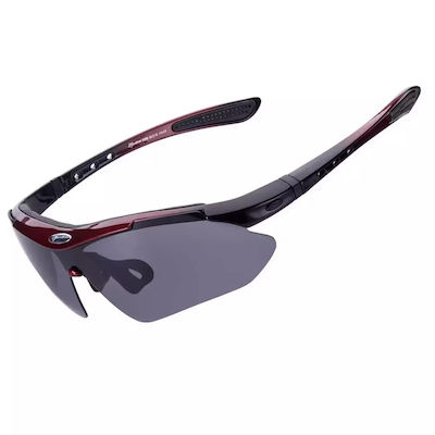 Rockbros Cycling Glasses with Black Frame & Polarized / Transparent Lenses