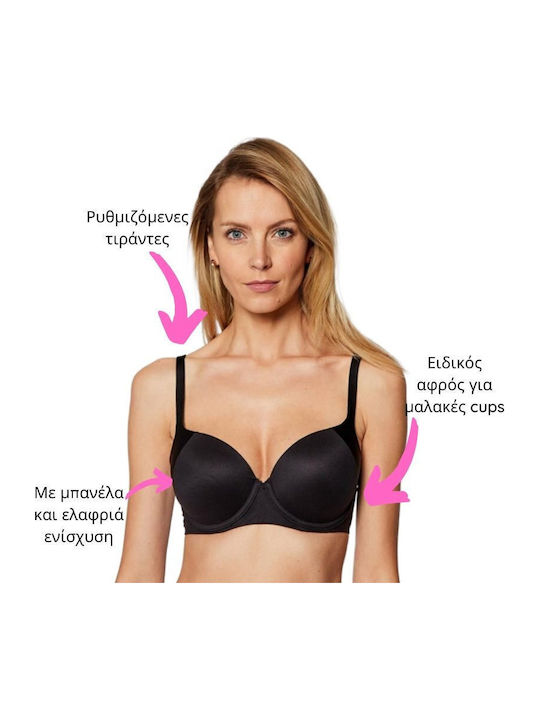 Body Make Up Soft Touch Black Сутиен с лека подложка & с Банели