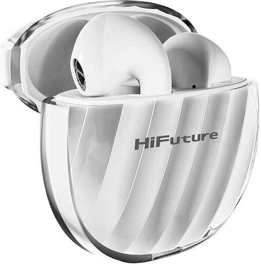 HiFuture FlyBuds 3 Bluetooth Handsfree Earphones with Sweat Resistance and Charging Case White