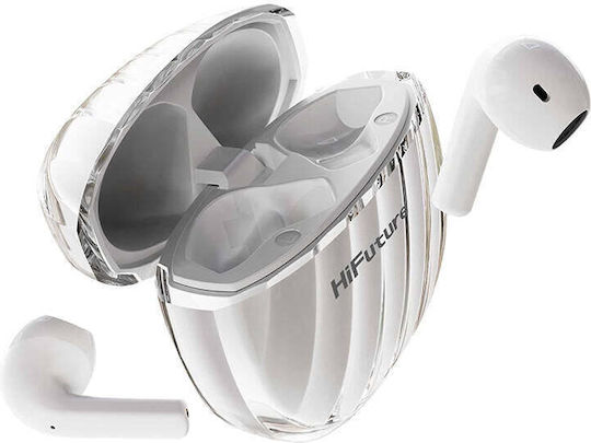 HiFuture FlyBuds 3 Bluetooth Handsfree Earphones with Sweat Resistance and Charging Case White
