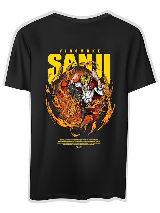 Pop Culture T-shirt One Piece Μαύρο Sanji
