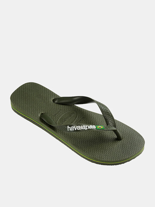 Brasil Logo Ανδρικά Flip Flops Πράσινα