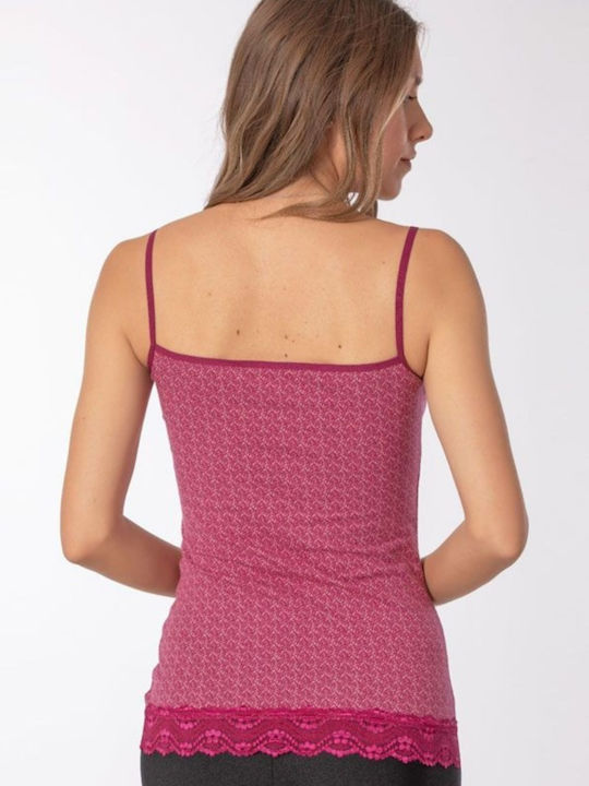 Cu Bretele Bordeaux Tricou pentru femei