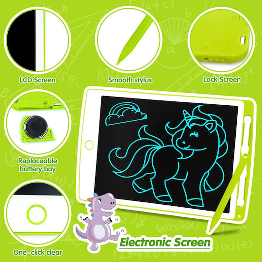 Richgv LCD Електронен таблет за писане 10" Зелен
