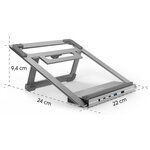 HAMA Connect2Office USB-C Docking Station mit HDMI/DisplayPort 4K PD Ethernet Gray