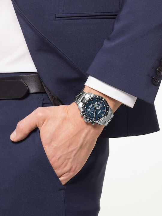 Citizen Ρολόι Eco - Drive με Μεταλλικό Μπρασελέ