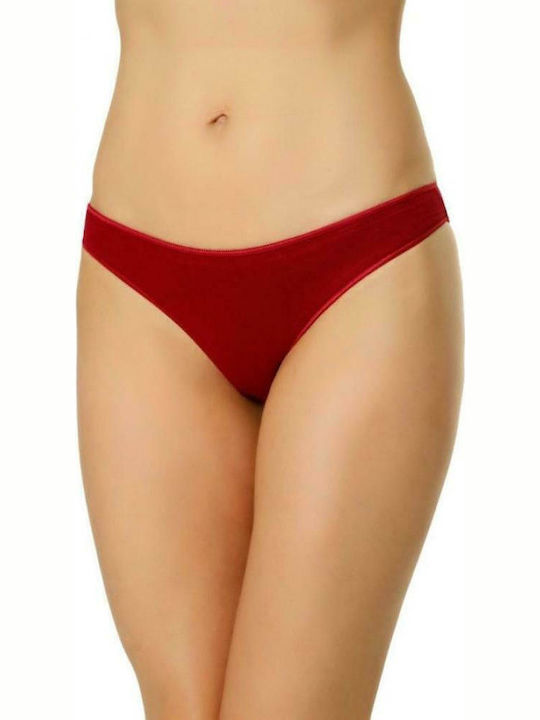 Damen Slip Burgundisch