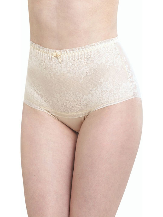 Elizabeth Talie înaltă Femeie Slip cu Dantelă Bej