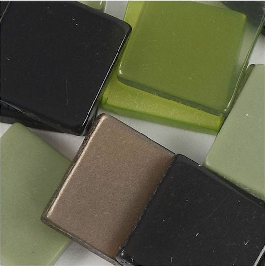 Mini Glass Tiles 10x10mm Glitter 25g