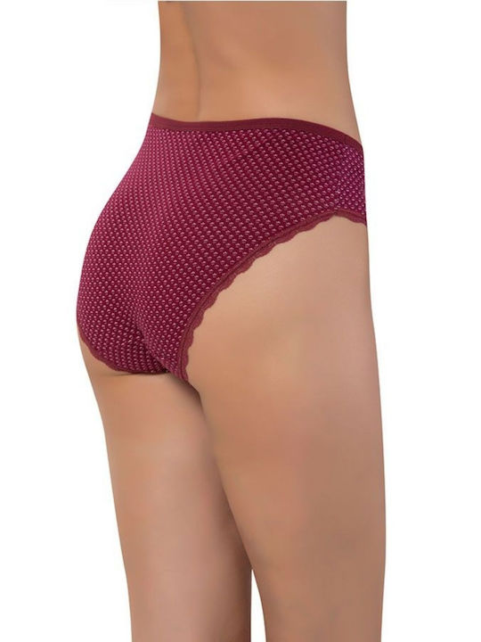 Sexen MARAYA Bumbac Femeie Alunecare Burgundy