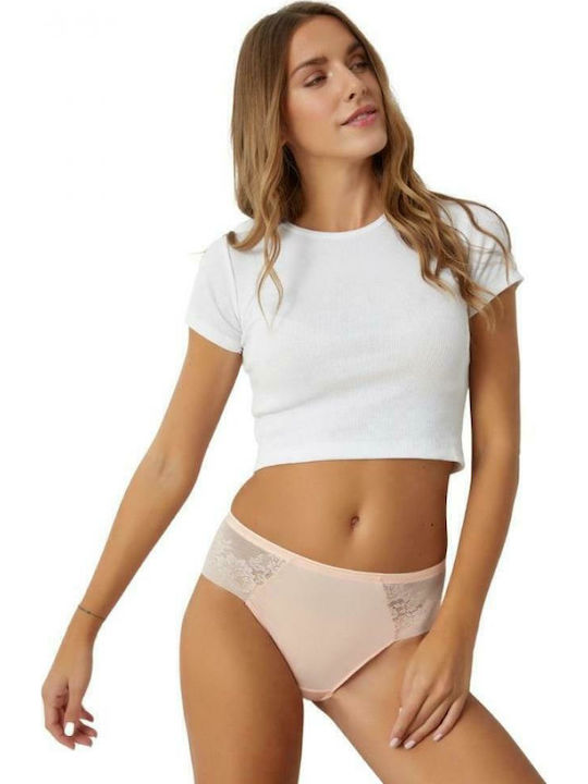 Loya Women's Slip with Lace Salmon
