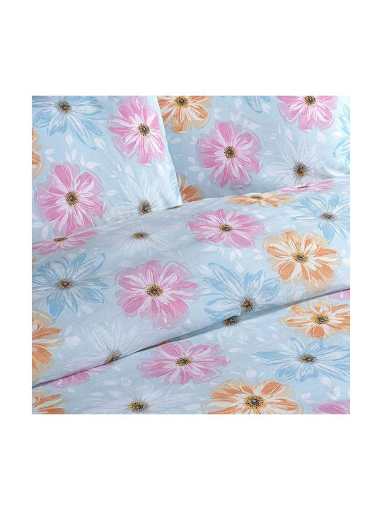 Lino Home Σετ Μονά Blume Blue 170x260cm Lino Home Σετ Μονά Blume Blue 170x260cm