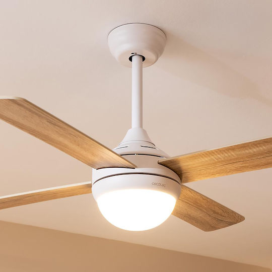 Cecotec EnergySilence Aero 4250 106cm Ceiling Fan With Beige / White Light Fixture